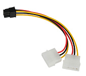   Cablexpert CC-PSU-63-15CM, 2xMolex 3pin(M) / PCIe 6pin(M), 15