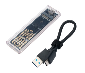 Контейнер USB 3.1 для M2 NVME Gembird EEM2-NVME-2, порт Type-С, пластик, прозрачный, коробка
