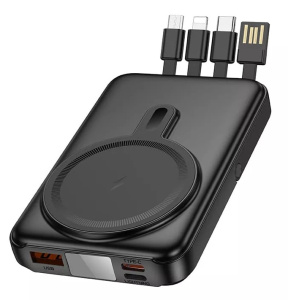Внешний аккумулятор HOCO J135, Rico, 10000mAh, PD20W, QC3.0, QI, цвет: чёрный