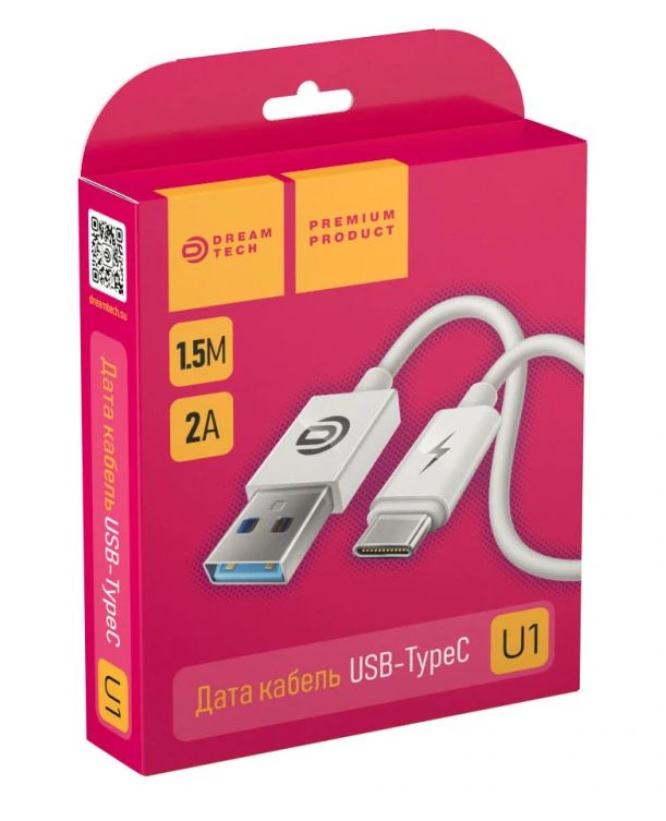 USB кабель Type-C 1.5м DREAM U1 2A (180401)