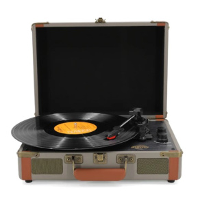 Виниловый проигрыватель RITMIX LP-130B Grey с Bluetooth, руч, ф-я автостоп, дин, RCA вых, 3,5 мм