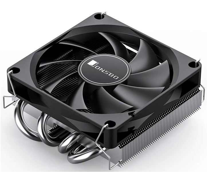 Кулер JONSBO HP-400S Black LGA1700/1200/115X/AM5/AM4 низкопрофильный 36.7мм (TDP 140W, PWM, 90mm Fan, 4 тепловые трубки, 4-pin) 