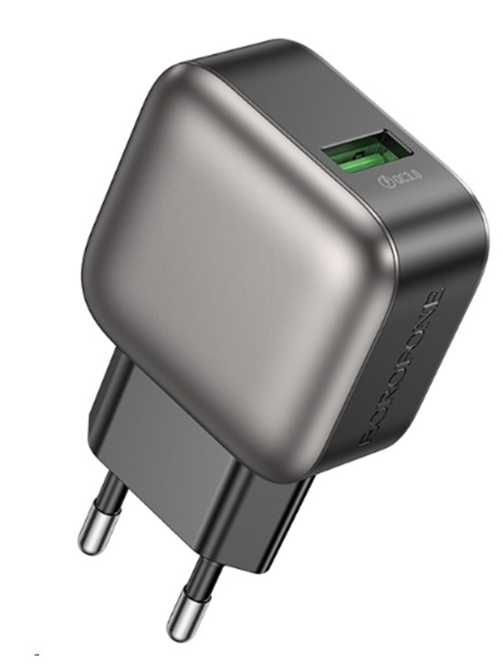 СЗУ USB Borofone BAS52A, Absolute, 18Вт, QC3.0/FCP/AFC, цвет: чёрный