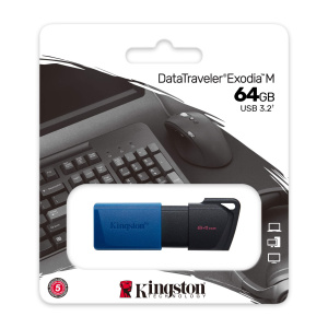 Носитель информации 64Gb, USB3.2 Kingston Exodia M(DTXM/64GB)