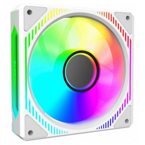 Вентилятор 120х120 ALSEYE MIRROR White Cooling Fan 120x120x25mm DC 12V, 800-2000R.P.M.±10%, 61.5CFM±10%, 2.1mm H2O±10%, Hydraulic, ARGB БЕЛЫЙ