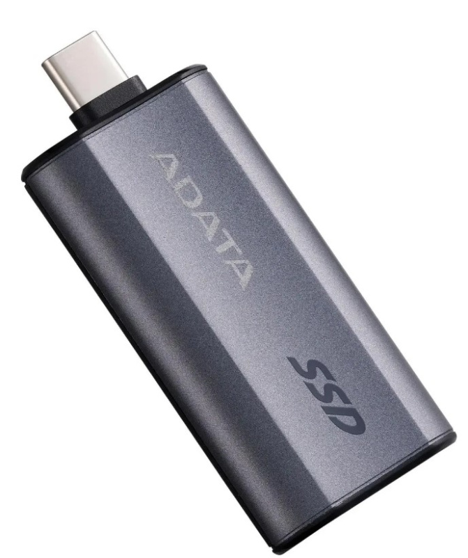Внешний твердотельный накопитель 0500,0 Gb SSD A-DATA SC750 (SC750-500G-CCBK), USB 3.2 Gen 2x2, Type-C, серый