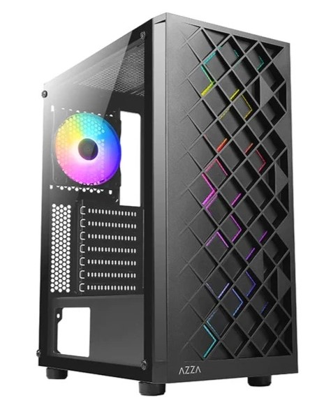 Корпус Azza Spectra (CSAZ-280B Spectra) без БП ATX 7x120mm 2x140mm 2xUSB2.0 1xUSB3.0 audio bott PSU