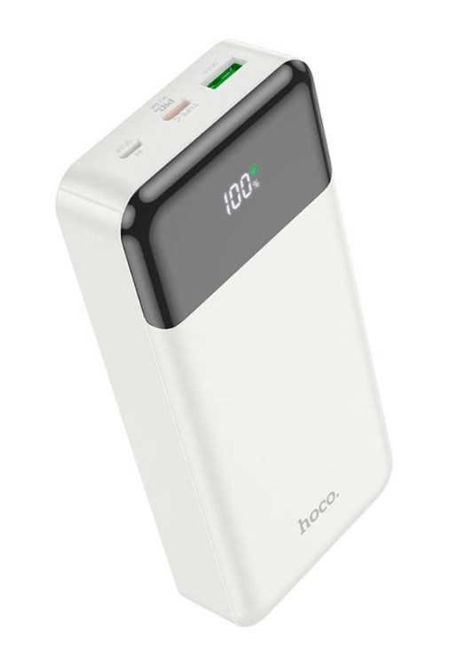 Внешний аккумулятор HOCO J102A, Cool, 20000mAh, PD20W, QC3.0, цвет: белый