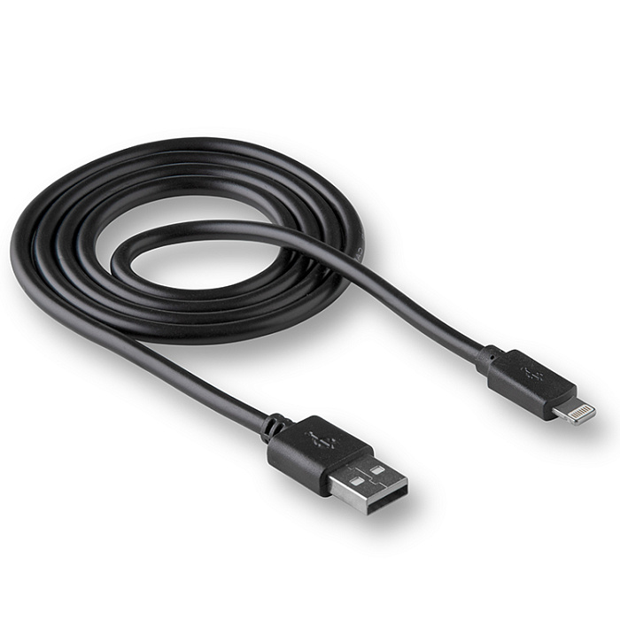 USB кабель для iPhone 5/6/6Plus 8 pin 1.0 м WALKER C110 , в пакете, черный (00-00012997)