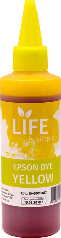 Чернила LIFE\FUMIKO для Epson 100 мл водорастворимые Yellow