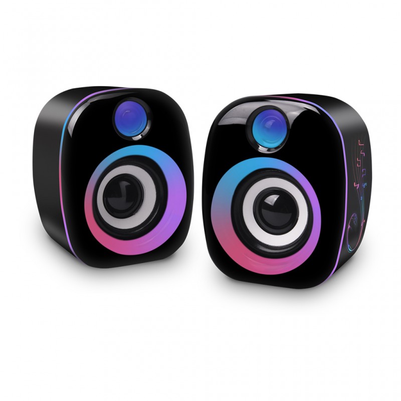 Колонки 2.0 SmartBuy RHAPSODY, 6Вт, RGB-подсветка, USB (SBA-4800)