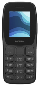 Мобильный телефон NOKIA 105 DUAL SIM Black (белая упаковка)