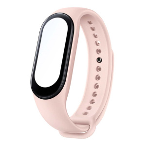 Силиконовый ремешок для Xiaomi Mi Band 5/6/7 (темно-кремовый)*