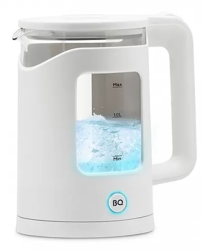 Чайник BQ KT2000G Белый (1,5л, 1500Вт, Пластик/Стекло)
