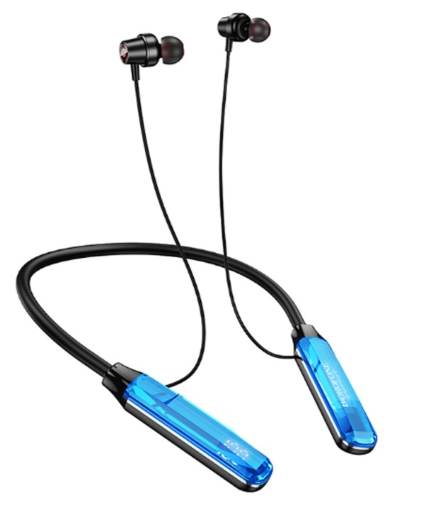 Наушники внутриканальные Borofone BE69, Crystal, Bluetooth, цвет: синий