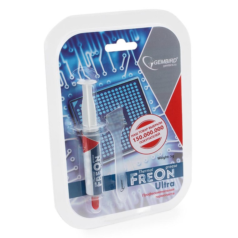 Термопаста Gembird FreOn Ultra GF-21-1.5 (шприц 1.5гр.)