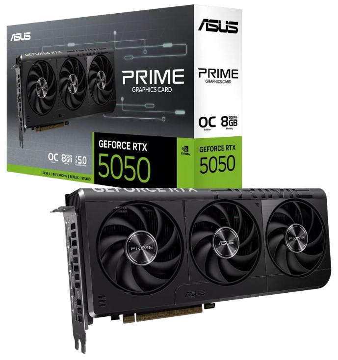 Видеоадаптер 8Gb PCI-E GeForce RTX5050 Asus PRIME OC (90YV0N70-M0NA00)
