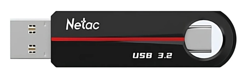 Носитель информации 64Gb, USB3.0+TypeC Netac US18 (NT03US18C-064G-32BK), Dual, чёрный 