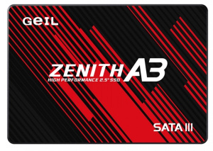 Твердотельный накопитель 1000,0 Gb SSD 2.5" GEIL Zenith A3, SATA3. Speed: Read-500Mb/s, Write-450Mb/s, (A3FD16I1TBG )