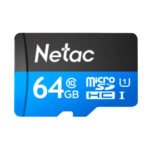 Носитель информации Transflash(MicroSDXC) 64Gb Netac P500 Standard (NT02P500STN-064G-S), Class 10, UHS-I, без адаптера )