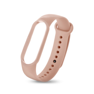 Силиконовый ремешок для Xiaomi Mi Band 5/6/7 (светло-кремовый)*