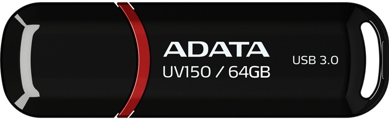 Носитель информации 64Gb, USB3.0 A-DATA UV150 (AUV150-64G-RBK),  чёрный