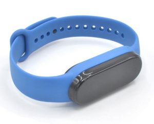 Ремешок силиконовый Krutoff для Xiaomi Mi Band 5/6 (light blue)