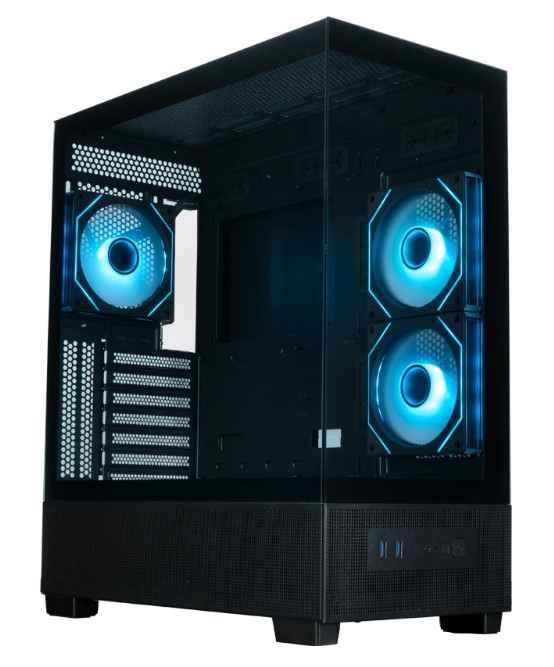 Корпус XASTRA Q500 3ARGB-C10 Black (Q500-3FM12A-C10), ATX, 3x120mm ARGB PWM FM fans, Argb+PWM HUB 10port