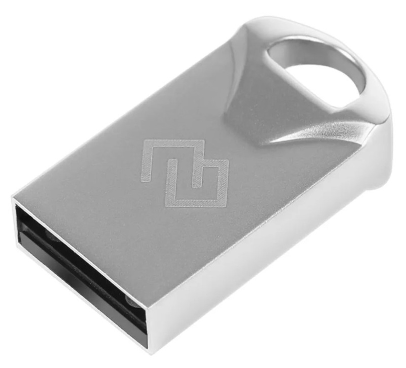 Носитель информации 64Gb, USB2.0 Digma DRIVE2 (DGFUM064A20SR), серебристый