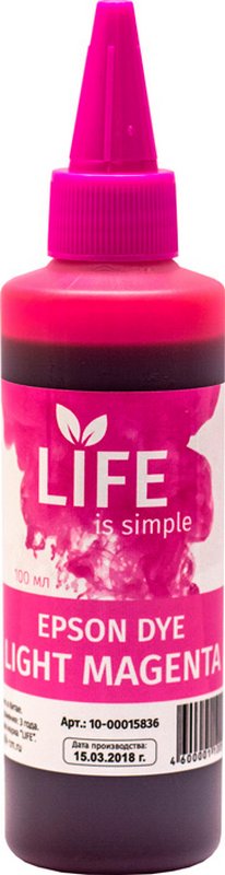 Чернила LIFE\FUMIKO для Epson 100 мл водорастворимые Light Magenta