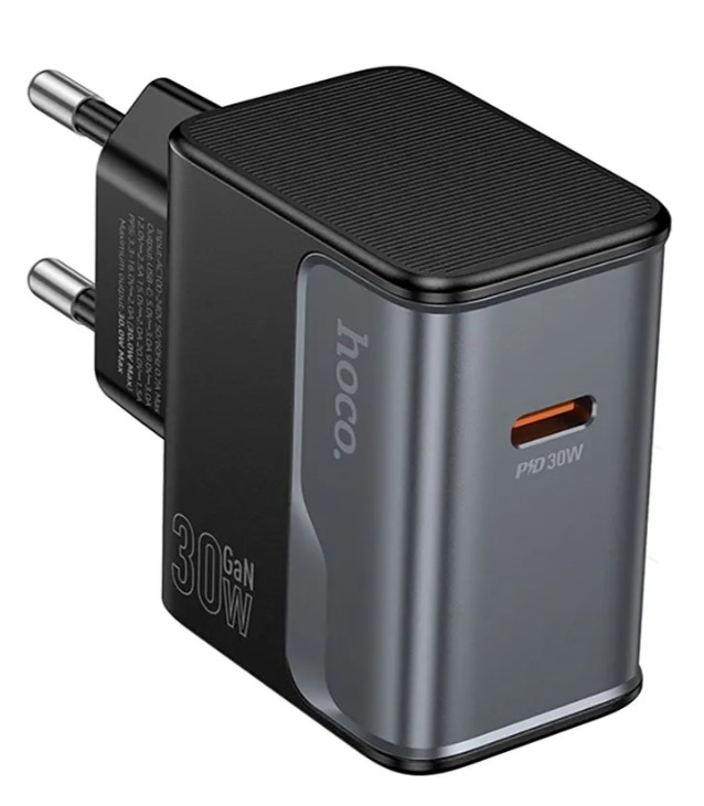СЗУ HOCO CS72A, Star speed, 1 Type-C, 30Вт, PD, QC, FCP, AFC, цвет: чёрный
