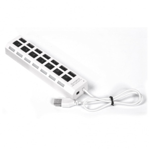 Концентратор USB 2.0 , Smartbuy 7 ports, белый, SBHA-7207-W