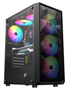 Корпус 1STPLAYER FD3 Black/ATX/4x120mm LED (FD3-BK-4F1)