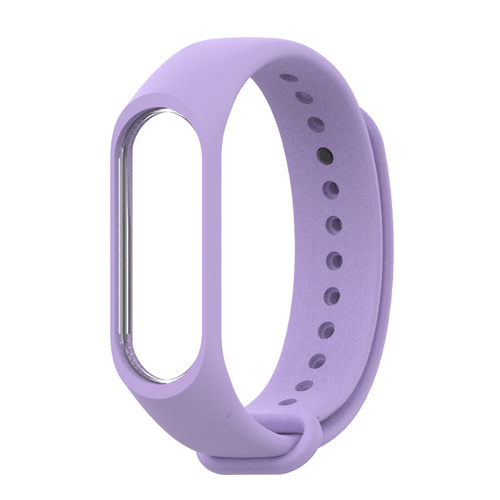 Силиконовый ремешок для Xiaomi Mi Band 5/6/7 (сиреневый)*