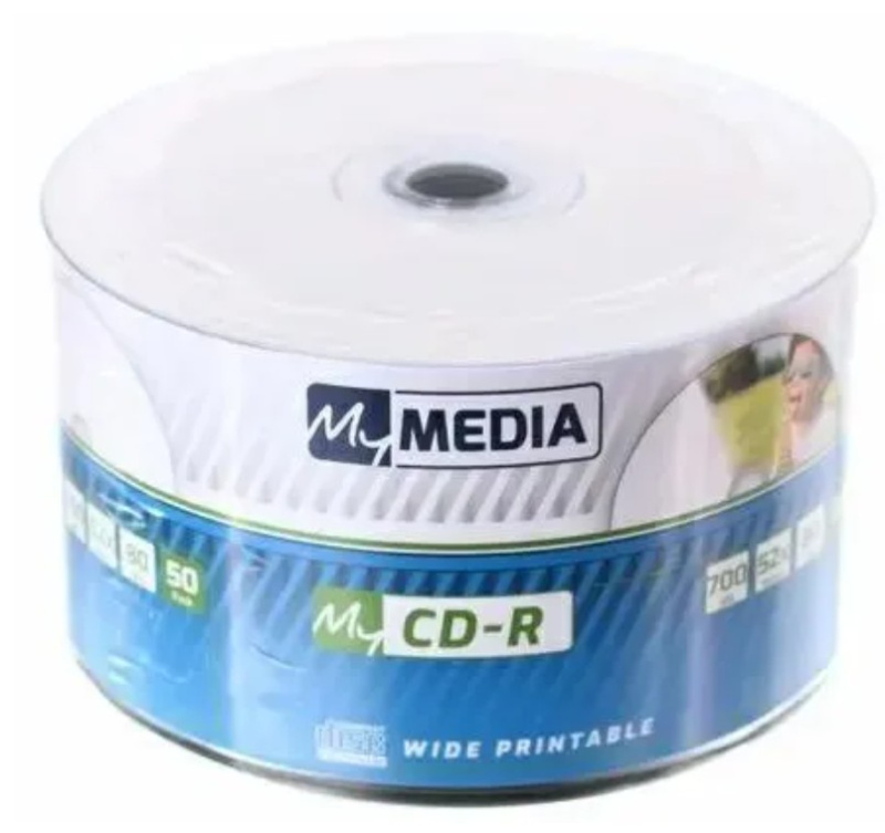 Диск  CD-R 700Mb MyMedia (69206) 52x Bulk (50 дисков) Wide Printable