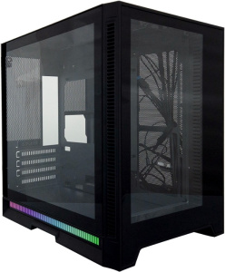 Корпус 1STPLAYER STEAMPUNK SP6 Black, mATX, TG (SP6-G-BK)