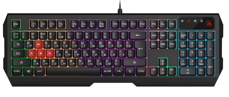 Клавиатура A4Tech Bloody B135N черный USB Multimedia for gamer LED