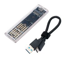 Контейнер USB 3.1 для M2 NVME Gembird EEM2-NVME-2, порт Type-С, пластик, прозрачный, коробка