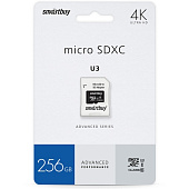   Transflash(MicroSDXC) 256Gb Smartbuy Class10 U3 R/W:90/55 MB/s (  SD) (SB256GBSDU1A-AD)