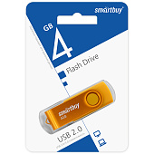   4Gb, USB2.0 SmartBuy Twist Yellow (SB004GB2TWY)