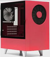 Корпус WIZMAX EM1 Woofer Red, M-ATX Mini-Tower, TG, 1x160mm + LED, 1xUSB-A 3.0 2.0, mATX, mITX