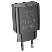СЗУ Borofone BA71A,1 Type-C, Power, 3000mA, 20Вт, PD/ QC/ FCP/ AFC, цвет: чёрный