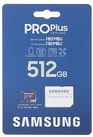 Носитель информации Transflash(MicroSDXC) 512Gb Samsung Pro PLUS V30 SDXC (MB-MD512SA)  + adapter 