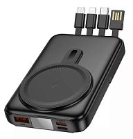 Внешний аккумулятор HOCO J135, Rico, 10000mAh, PD20W, QC3.0, QI, цвет: чёрный