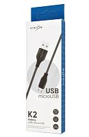 USB кабель micro USB 2.0м VIXION (K2m) (черный) )