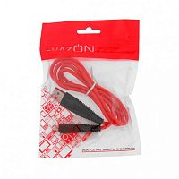 USB кабель для iPhone 5/6/6Plus/7/7Plus 8 pin 1.0 м  LuazON красный 4465931