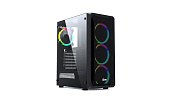  Powercase Mistral Z4 Mesh LED,Tempered Glass, 4x 120mm 5-color fan, (CMIZB-L4)