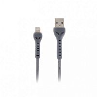 USB кабель для iPhone 5/6/6Plus/7/7Plus 8 pin 1.0 м LuazON усиленный штекер, серый 4465958