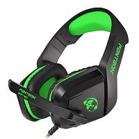 Наушники с микрофоном Jet.A GHP-280 BlACK/GREEN