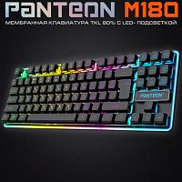 Игровая клавиатура Jet.A Panteon M180 мембранная (TKL 80%, 87 клавиш, USB), цвет: черный